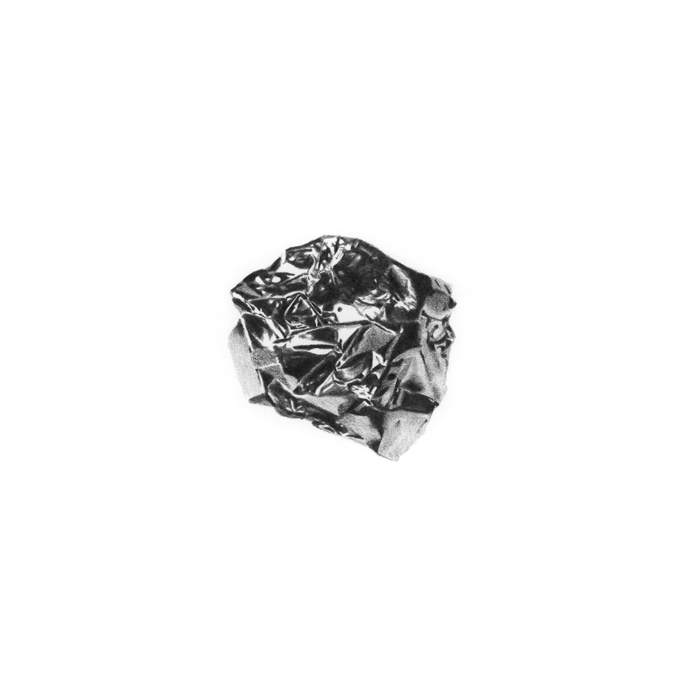 Gum wrapped in silver foil
